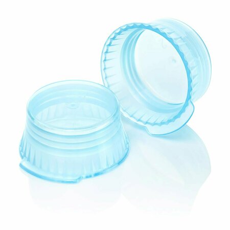 GLOBE SCIENTIFIC Cap, Snap, 16mm, PE, for 16mm Glass and Evacuated Tubes, Blue, 1000PK 113144B